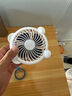 白色熊猫USB充电风扇学生宿舍办公室桌面风扇家用轻音静音4羽叶大风量风扇手持便携户外露营风扇 4寸白色熊猫【专享】 实拍图
