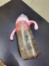 M&M吸管杯儿童喝奶杯防漏吸管奶瓶1-3岁进口PPSU耐摔弧形学饮奶瓶 森林款 240ml 实拍图