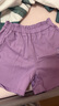 真维斯童装女童夏季套装2025新款儿童纯棉短袖T恤时尚中大童休闲花苞腰短裤 白/J紫纱蝴蝶结-紫/J紫纱蝴蝶结K 140 实拍图