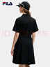 FILA 斐乐官方女装梭织工装连衣裙2025夏季新款时尚凉感防晒收腰裙子 正黑色-BK L 170/88A/L 实拍图