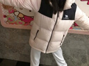 骆驼（CAMEL）小太阳户外羽绒服秋冬新款男女加厚白鸭绒保暖外套面包服 【小太阳】N163E，白玉粉/幻影黑，男女同款 XL 实拍图