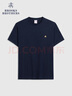 布克兄弟（BrooksBrothers）[100%棉]男士26夏季新品刺绣logo休闲圆领短袖T恤 4004-藏青色 M 实拍图
