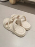 百丽踏踩屎感大码凉鞋女41一43夏季外穿孕妇防滑凉拖鞋一体两穿2025新款 米白 37 (235mm) 实拍图