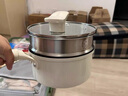九阳（Joyoung）含钛陶瓷不粘小奶锅0氟健康辅食锅汤锅热奶16cm炉灶通用CN541(LB) 实拍图