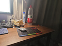 馨美凯电脑桌台式家用简易书桌办公桌简约现代工作台租房卧室学习写字桌 【单桌1.6cm厚桌面】黑架+深胡桃 长140cm*宽60cm*高74cm 实拍图