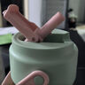 几物森林 塑料水杯女高颜值便携吸管杯大容量耐高温塑料杯带茶隔白色600ml 实拍图