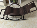 依恋达摇摇椅藤椅躺椅老人午休午睡椅子阳台家用逍遥椅户外休闲懒人摇椅 红棕色【升级款 双层加厚+双轮】 实拍图