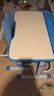 尊眠（ZUNMIAN）儿童学习桌椅写字书桌6-18岁中小学生作业桌椅套装80cm蓝色 实拍图