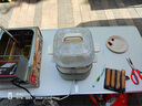 汤能优品折叠桌户外夜市摆摊地推便携式折叠小桌子简易家用折叠餐桌椅组合 极光白120*60【三挡调节-单桌】 实拍图