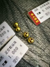 喜上眉梢喜饰黄金古法金珠999足金散珠硬金光面磨砂转运珠路路通圣诞礼物 4mm重工古法珠3颗 约0.75g 实拍图