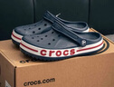 crocs卡骆驰洞洞鞋贝雅卡骆班轻便耐磨一脚蹬休闲鞋|205089 深蓝/辣椒红-4CC 43 (270mm) 实拍图