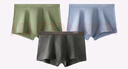 三福【铜纤维抑菌】四角内裤男生平角裤无痕透气基础款男士裤头431413 三组（蓝色+深花灰+绿色） 3XL 实拍图