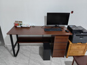 人文成家办公室办公桌简约现代电脑桌台式工作台职员双人桌工位老板桌子 【单人位】胡桃色 140*50*74cm 实拍图