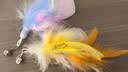 牧灵CFA赛级逗猫棒猫咪玩具自嗨解闷逗猫棒羽毛铃铛替换头小宠物用品 CFA赛级逗猫棒+橘色+彩色羽毛 实拍图