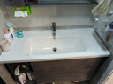 波彼（BOBI）台盆陶瓷一体盆洗手盆单盆阳台浴室柜卫生间半嵌入洗脸面盆池定制 【111*48CM】盆+弹跳下水+防臭管 实拍图