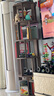 林之语实木旋转书架360度书柜置物架落地一体靠墙移动学生转角立式书架 【四层】44*134.8CM黑橡木色 实拍图