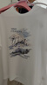 真维斯（Jeanswest）冰丝t恤男短袖夏季冰感运动速干衣服青年男士丝光棉宽松大码半袖 白色(大山雪露营) 2XL (185) (体重155-180斤) 实拍图