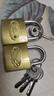 十字挂锁防盗锁家用门锁抽屉锁防水防锈防撬锁具宿舍用锁子柜子锁 保障 单开金锁【小号32mm】3钥匙 实拍图