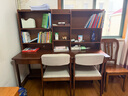 风叶青青实木书桌椅组合中小学生学习桌双人书桌书架一体家用课桌写字桌 单桌+16升降椅*2(默认发胡桃色) 1.6米 实拍图