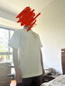 无印良品（MUJI）男式天竺编织圆领短袖T恤男士打底衫男款休闲上衣夏季男装 白色 M (170/92A) 实拍图