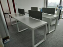 龙案 办公桌椅组合钢木办公室卡座卡位职员桌定制工位员工电脑桌家具 门型钢木【白色】 单人位(无柜椅) 实拍图