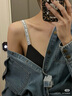 维多利亚的秘密 舒适果冻条软支撑无痕字母美背肩带背心内衣文胸 4C0X蓝棕豹纹-交叉美背肩带 L /XL 实拍图