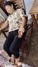 阳光半岛竹子摇椅成人躺椅折叠椅老人阳台午休椅藤椅凉椅逍遥椅懒人摇摇椅 胡桃色摇椅【赠透气垫+按摩捶】 实拍图