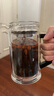 希诺双层玻璃杯男家用商务办公水杯带手柄泡茶杯子XN-9005 420mL 实拍图
