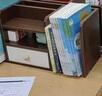 第一森林（First Forest）书架桌面书桌收纳置物架办公桌文件架分层架简易学习桌书本收纳架 【中间带抽】原野色56*18*25 实拍图