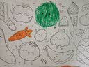 SUPERDOTS儿童涂鸦画卷填色绘画长画卷幼儿园宝宝不脏墙可裁剪可贴墙画纸 3米不重复【美食派对】可贴画纸 实拍图