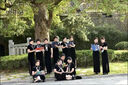 高端黑色金丝绒无袖长款旗袍新款2025新款女形体走秀舞台演出服夏 黑色---短袖 3XL 实拍图