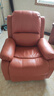 太空舱 头等沙发单人休闲午休懒人沙发椅电动多功能摇摇椅电竞椅真皮 西柚红-科技布 一人位 手动坐躺+可摇可转 实拍图