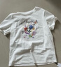 百图betu女装夏季新款T恤趣味涂鸦印花艺术感短袖T恤女2303T30 白色 S 实拍图