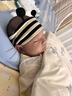 米嘟尔宝宝夏季护囟门帽萌眼睛头饰遮囟门0-6个月婴幼儿男童女童发带 蜜蜂(日系条纹发带帽) 建议0-2岁宝宝 柔软有弹性 实拍图