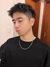 戚小米嘻哈菱形竹节项链男潮男锁骨链简约时尚学生链子欧美街头钛钢挂饰 实拍图