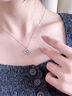 中国黄金（CHINA GOLD）蓝桉与鸟银项链女生轻奢月光石吊坠高级618送女朋友生日礼物实用 【刻字+贺卡】蓝桉与鸟项链【品牌礼盒】 实拍图