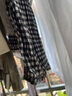 无印良品（MUJI）女式 强捻 抽褶裙 长半身裙女裙子女装格子裙25年夏季BE1VEC5S 黑色格纹 M （160/66A） 实拍图