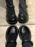 ZHR单鞋女经典复古玛丽珍鞋百搭日系jk女鞋厚底英伦皮鞋JF200黑色38 实拍图