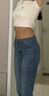 Calvin KleinJeans25春夏新款女士简约刺绣时尚ck辣妹正肩罗纹短袖T恤47AB212 实拍图