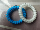TELETIES美国进口发圈电话线发绳高弹泰莉圈头绳皮筋(蓝调冰格L码)L-438 实拍图