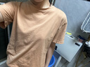 2025年新款夏装纯棉短袖t恤韩系宽松圆领休闲薄款大码上衣体恤衫 浅紫【纯色】 XL 【建议115-125斤】 实拍图