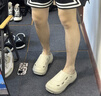 adidas 波波凉鞋 OZWAVE CLOG稳定缓震回弹厚底老爹拖鞋阿迪达斯   矾土棕   44.5 实拍图