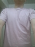 雅戈尔（YOUNGOR）短袖T恤男圆领水柔棉升级版丝柔棉透气舒适精致工艺T恤100%棉面料 VSPC533094OYA粉色 XL 实拍图