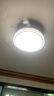惠普风扇灯普瑞护眼LED隐形扇叶餐厅遥控调光一体吊扇灯中山灯具 实拍图
