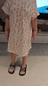 红豆女童睡裙纯棉春夏季薄款家居服儿童短袖套头睡衣A类Q3306白色110 实拍图