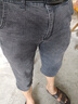 牛仔短裤男夏季薄款直筒宽松7七分裤子男士八分休闲中裤潮牌夏天 灰蓝 2XL 实拍图