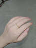 中国珠宝黄金戒指女足金素圈戒指古法光面金戒指送女友老婆情人节生日礼物 光面10圈口约0.3克（单只） 实拍图
