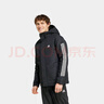 阿迪达斯 （adidas）运动裤男春季宽松透气直筒裤跑步运动防风休闲裤 黑金  L  实拍图