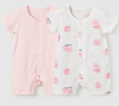 童泰（TONGTAI）婴儿短袖连体衣夏季纯棉宝宝衣服儿童家居内衣哈衣2件装 粉色66cm 实拍图