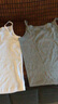 三枪（THREEGUN）【2件装】吊带背心女士纯棉新疆棉罗纹弹力透气圆领短上衣可外穿 （吊带款）组合-3特白+浅麻灰 L (165/90) 实拍图